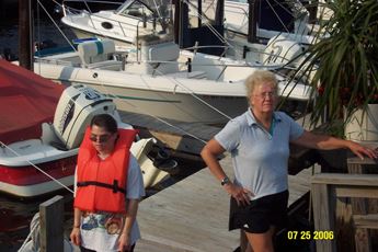 Our coach watching over the dock